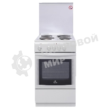 Плита электрическая De Luxe 5004.13э КР белый, конфорок 4 шт, духовка 43 л, 50 см x 85 см x 50 см