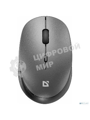 Мышь беспроводная Defender Auris MB-027 серый, 1600 dpi, радиоканал, USB, кнопки - 4
