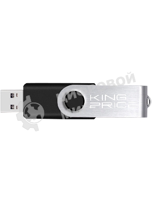 Флешка USB KingPrice KPFD2 (KPFD2A032ABK), 32Gb, USB 2.0, R/W 20/10, черный/сере