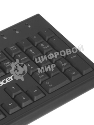 Клавиатура проводная Acer OKW120, USB, черный