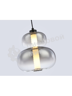 Подвесной светодиодный светильник Ambrella light LH11052 BK/SM черный/дымчатый 12W 3000K D230*265