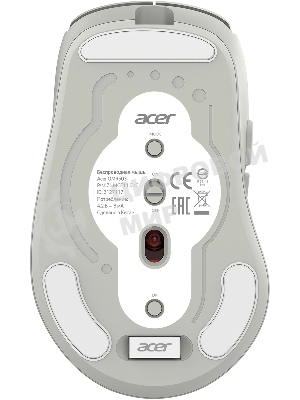 Мышь Acer OMR503 светло-серый оптическая 3200dpi silent беспров. BT/Radio USB 4but (ZL.MCE11.01C)
