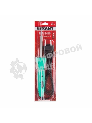 Паяльник Rexant с нагревателем, долговечное жало, 220 В/40 Вт, LED подсветка