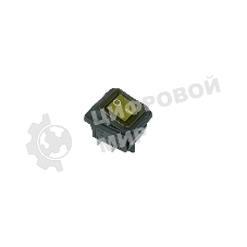 Выключатель клавишный Rexant 250V 15А (4с) ON-OFF желтый с подсветкой, влагозащита