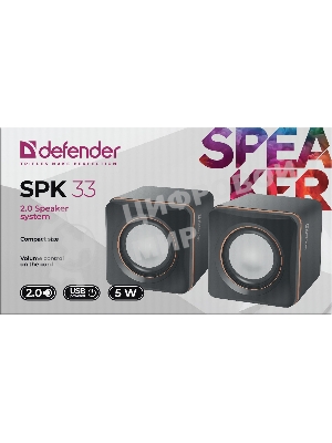 Акустическая система Defender SPK 33 (2.0,5 Вт, питание от USB)