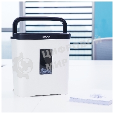 Шредер Deli E9939 белый (секр.P-4)/фрагменты/5лист./12лтр./скобы