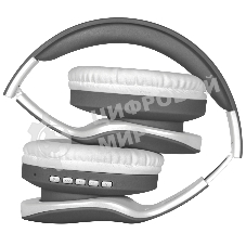 Беспроводные/проводные наушники Defender FreeMotion B525 серый/белый, накладные, Bluetooth + проводной, до 8 ч