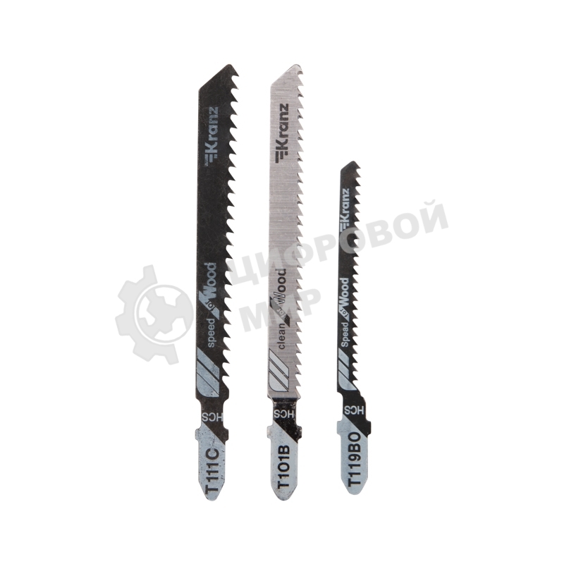 Набор полотен для электролобзика Kranz № 1 T101B/T111C/T119BO (3 шт./уп.)