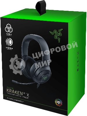 Гарнитура Razer Kraken V3 X чёрный, проводная, USB