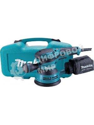 Шлифовальные машины Makita BO5041K ЭШМ, 300Вт,ф125мм,4000-12000об\м,ампл-2.8мм,1.4кг,чем,п\сборник,доп.рукоятка