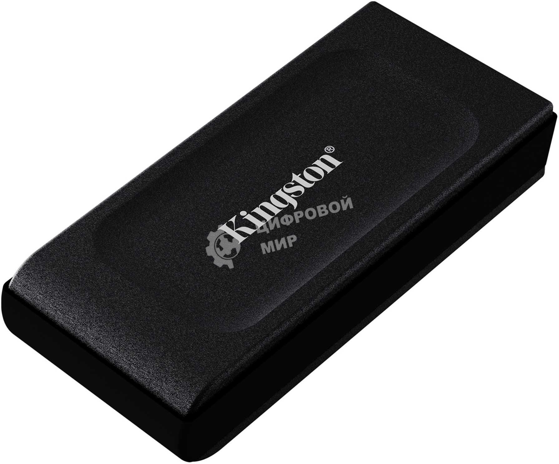 Внешний SSD Kingston XS1000, 1Tb, USB Type-C 3.1, R/W 1050 МБ/с / 1000 МБ/с черный