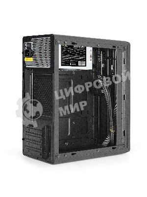 Корпус ExeGate BAA-503U2-UNS500, Mini-Tower, чёрный, 1 x 80/90 мм, БП 500 Вт
