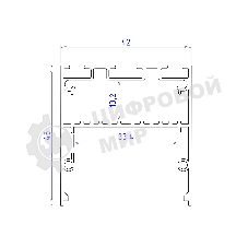 Алюминиевый профиль Ambrella light GP3050AL серебро 2000*42*45