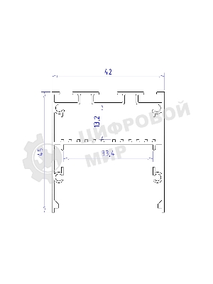 Алюминиевый профиль Ambrella light GP3050AL серебро 2000*42*45