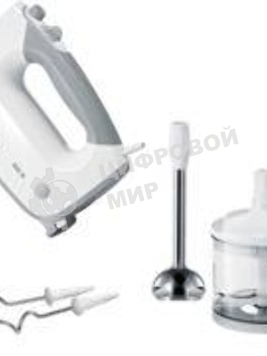 Миксер Bosch MFQ36480 белый/серый, ручной, 450 Вт, 0.6 л, 5 скоростей