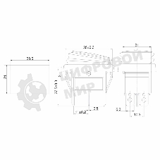 Выключатель клавишный Rexant 250V 15А (4с) ON-OFF желтый с подсветкой, влагозащита