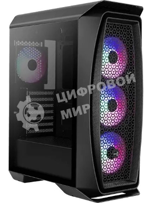 Компьютерный корпус Aerocool / Formula Aero One Frost-G-BK-v1 черный без БП ATX 4x120mm 2xUSB3.0 audio