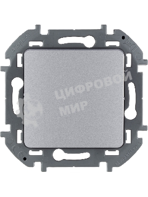 Переключатель 1-клавишный 10AX 250 В алюминий