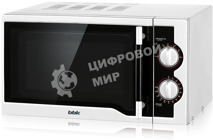 Микроволновая печь BBK 23MWS-928M/W/RU белый, 23 л, 900 Вт, переключатели - поворотный механизм