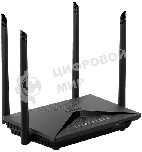 Беспроводной двухдиапазонный гигабитный маршрутизатор D-Link DIR-853/URU/R3A AC1300 Wave 2 с поддержкой технологии MU-MIMO, 3G/LTE и USB-портом 3.0