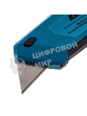 Нож Gross 130 мм, алюм. корпус, выдв. трапец. лезвие 18 мм (SK-5), клипса для ремня, 4 лезвия