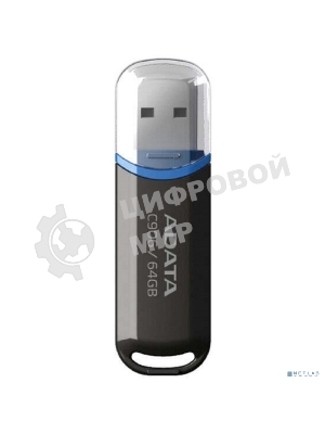 Флешка USB ADATA Classic C906 (AC906-64G-RBK), 64Gb, USB 2.0, R/W 15/5, черный/синий
