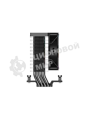 Кулер PCCooler R400 ARGb черный 92мм алюминий+медь 2200r m 30db 4-pin 180W 133мм