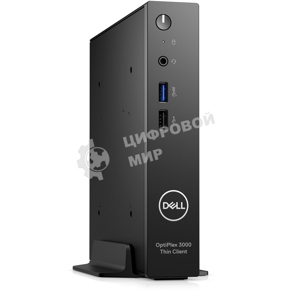 Компьютер Dell OptiPlex 3000 TC Intel Celeron N5105, 2.0 GHz - 2.9 GHz, 8192 Mb, 64 Gb eMMC, DVD нет, Intel UHD Graphics, 65W, Dell ThinOS, черный