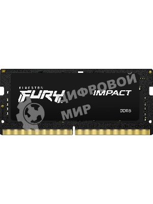 Оперативная память Kingston Fury Impact, DDR5, 8GB (1x8GB), 4800MHz, CL38 SO-DIMM