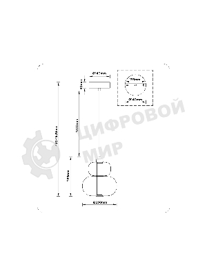 Подвесной светодиодный светильник Ambrella light LH11052 BK/SM черный/дымчатый 12W 3000K D230*265