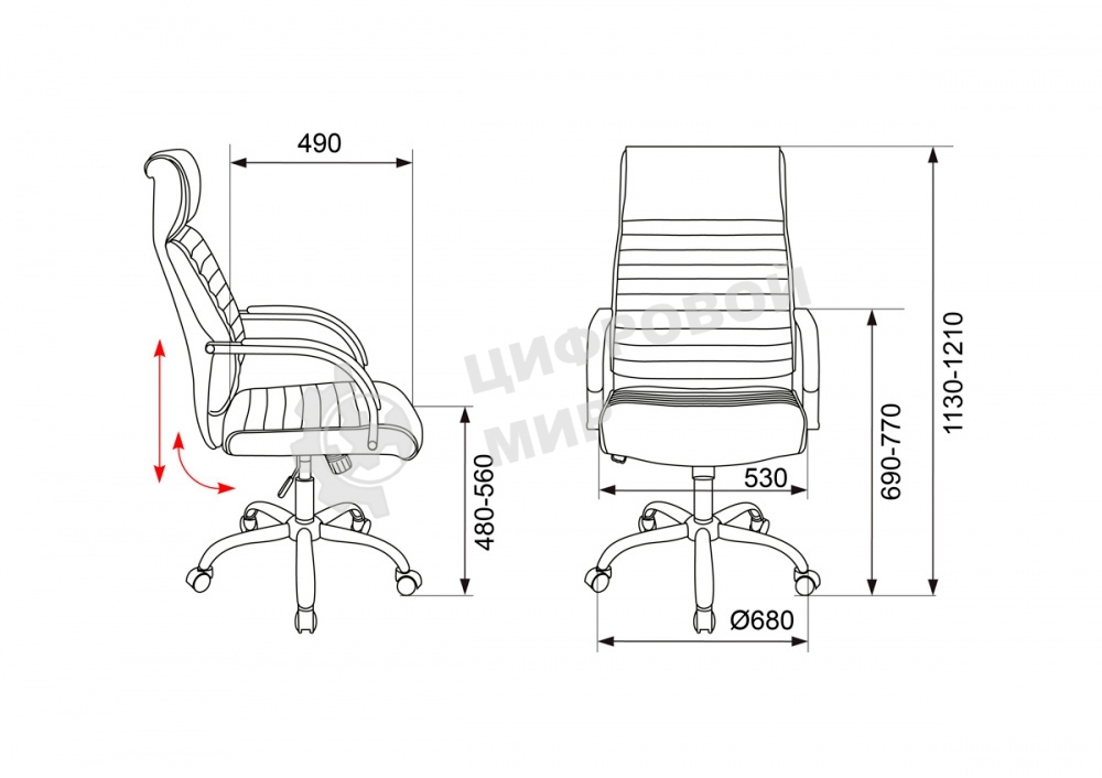Кресло руководителя Бюрократ T-8010SL/IVORY слоновая кость, искусственная кожа, крестовина хром
