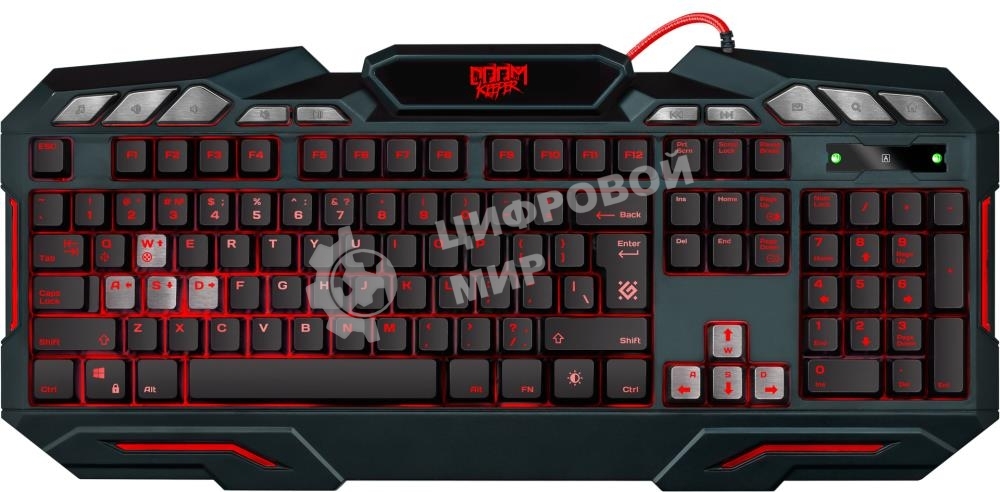 Клавиатура проводная Defender Doom Keeper GK-100DL RU, USB, черный