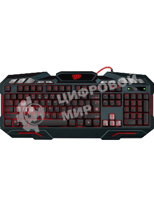 Клавиатура проводная Defender Doom Keeper GK-100DL RU, USB, черный