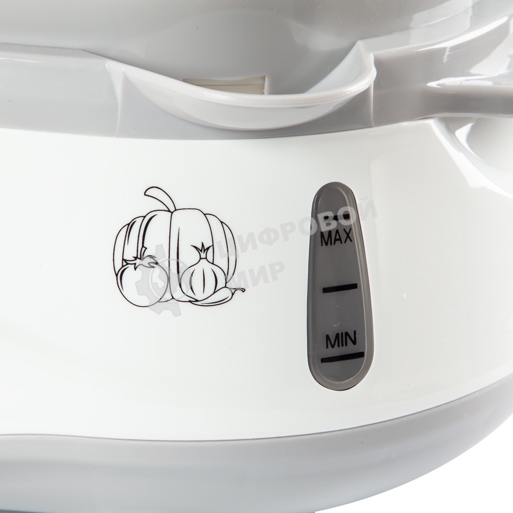 Пароварка электрическая Endever Vita-170, белый/серый, мощность 1000 Вт, объем 11 л