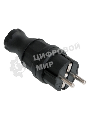 Вилка электрич. прям. ОМЕГА с заземл. IP44 ВБп3-1-0м каучук IEK PKR01-016-2-K02