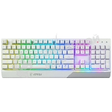 Клавиатура проводная MSI Vigor GK30 белый USB Multimedia for gamer LED (подставка для запястий)