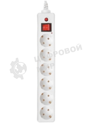 Сетевой фильтр Buro 600SH-16-3-W 3 м, 6 розеток, белый, коробка
