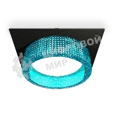 Комплект встраиваемого светильника Ambrella light XC8062033 SBK/BL черный песок/голубой GX53 (C8062, N8488)