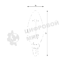 BLE1427/ Светодиодная лампа Свеча 9W 4200K E14 (C35 белый матовый)
