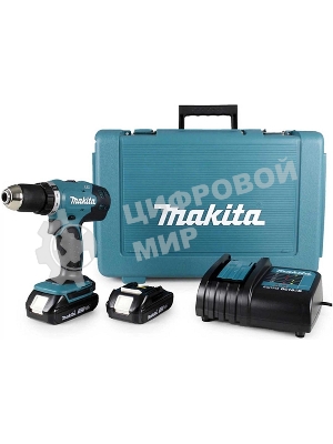Дрель-шуруповерт Makita DDF453SYE, 18 В, 1,5 Ач, 42 Нм, щеточный