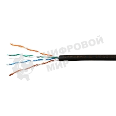 Кабель SkyNet Standart UTP outdoor 4x2x0,48, медный, FLUKE TEST, кат.5e, однож., 305 м, box, черный