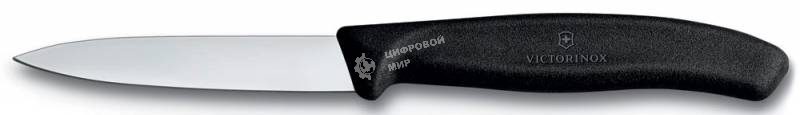 Нож кухонный Victorinox Swiss Classic (6.7603) стальной для чистки овощей и фруктов лезв.80мм прямая заточка черный без упаковки