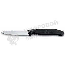 Нож кухонный Victorinox Swiss Classic (6.7603) стальной для чистки овощей и фруктов лезв.80мм прямая заточка черный без упаковки