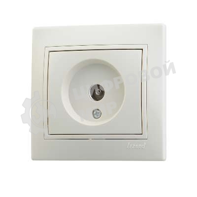 Розетка телевизионная СП Мира проходная крем/крем. Lezard 701-0303-129