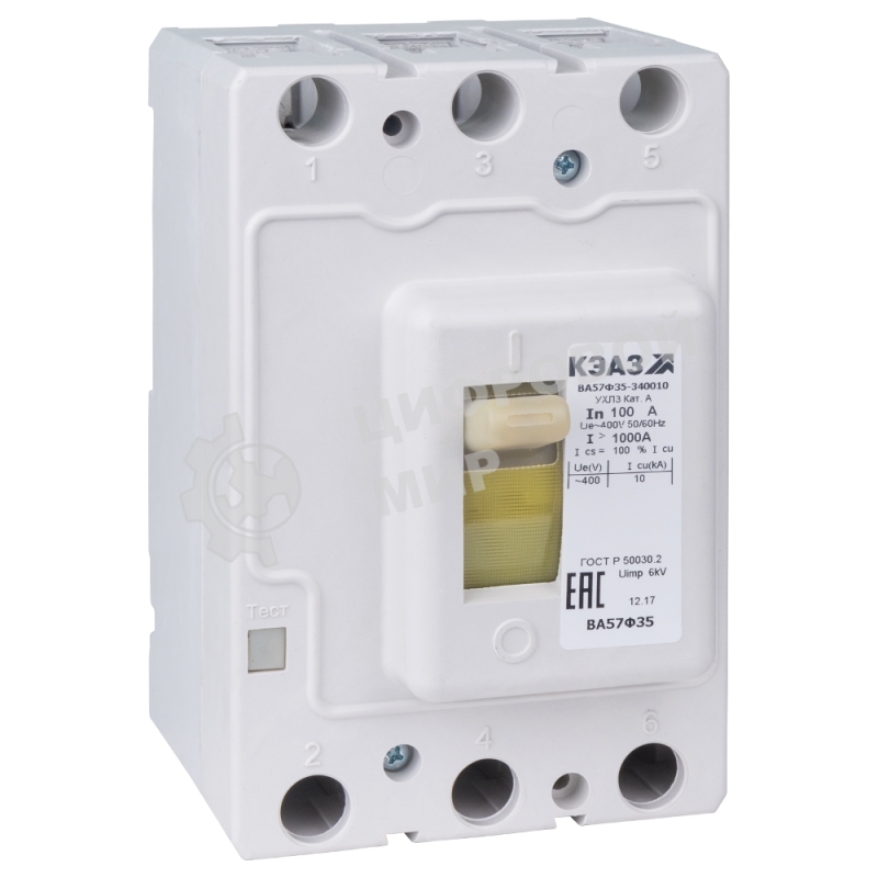 Выключатель автоматический ВА57Ф35-340010 25А 250Im 400AC УХЛ3 КЭАЗ 109315