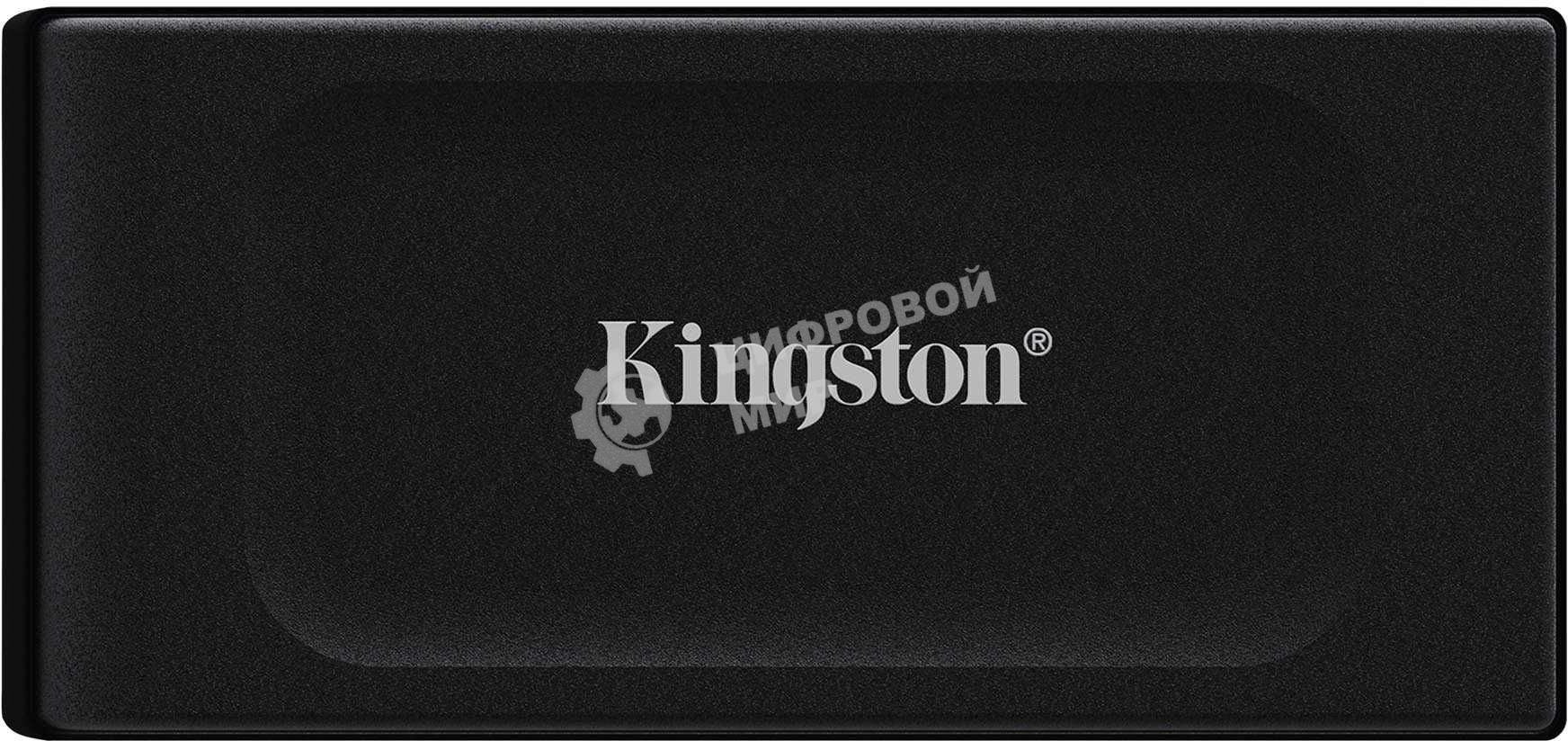 Внешний SSD Kingston XS1000, 1Tb, USB Type-C 3.1, R/W 1050 МБ/с / 1000 МБ/с черный