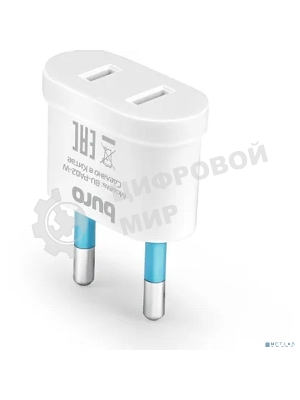 Адаптер-переходник Buro (1 розетка) белый (пакет ПЭ)
