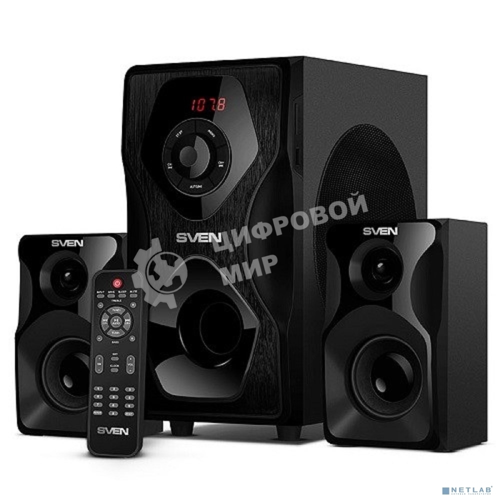 Акустическая система SVEN AC MS-2055, черный (55Вт, FM-тюнер, USB/SD, дисплей, ПДУ, Bluetooth)