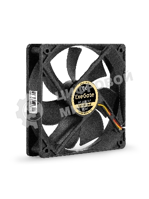 Вентилятор для корпуса ExeGate ExtraSilent ES12025S3P черный, 120 мм, 1300 об/мин, 22 дБ, 3 pin
