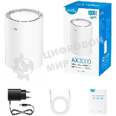 Бесшовный Mesh роутер Cudy M3000(1-PACK) AX3000 10/100/1000/2500BASE-T, белый